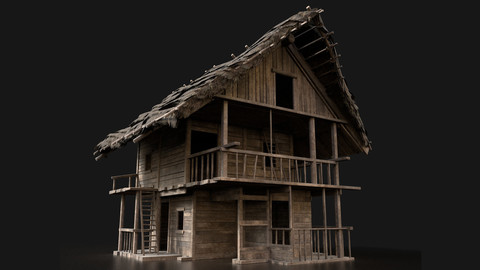 NextGen FANTASY MEDIEVAL WOODEN VIKING HOUSE HUT CABIN COTTAGE VR