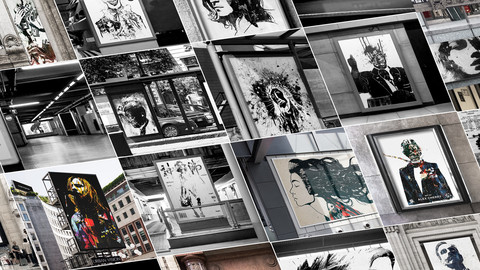 25 Advertising Poster Mockups Bundle Photoshop Templates