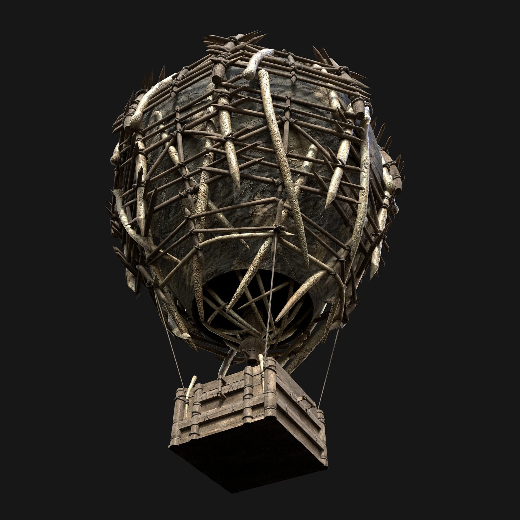 ArtStation - AAA NEXTGEN Medieval War Balloon Airship Primal Wooden ...