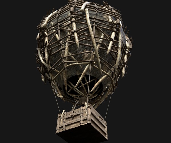 ArtStation - AAA NEXTGEN Medieval War Balloon Airship Primal Wooden ...