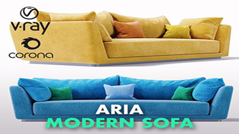 3D Assets : Aria modern sofa