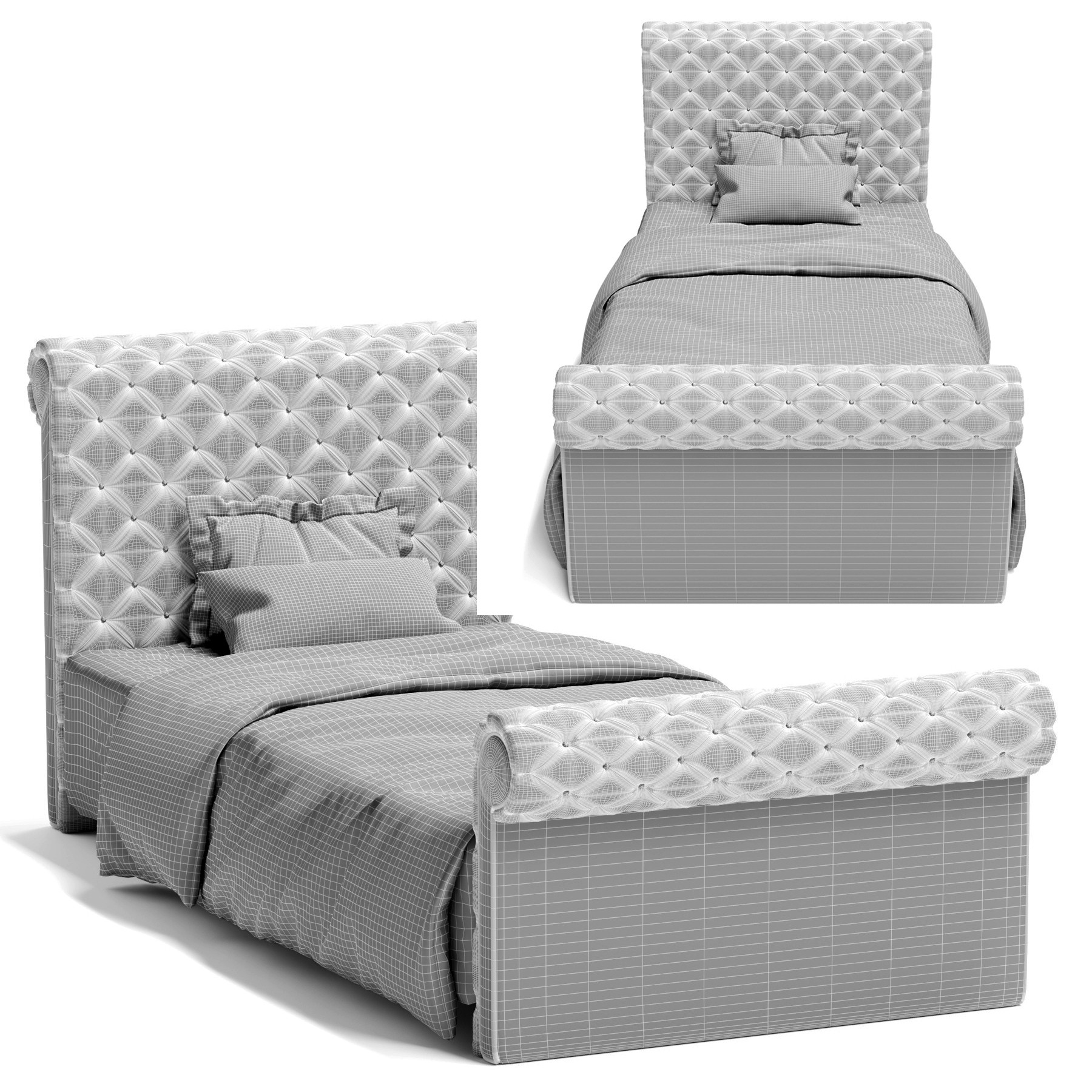 Single chesterfield bed discount