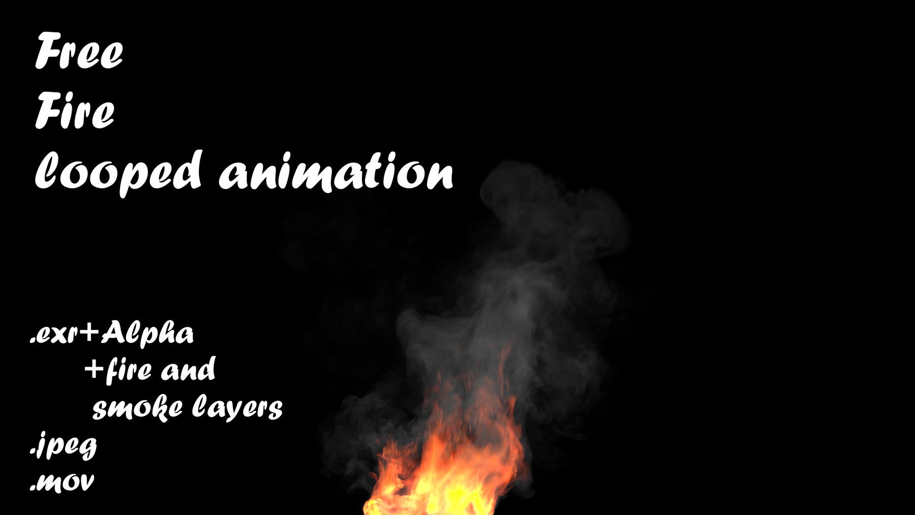 ArtStation - Fire with smoke looped sequence animation free | Resources