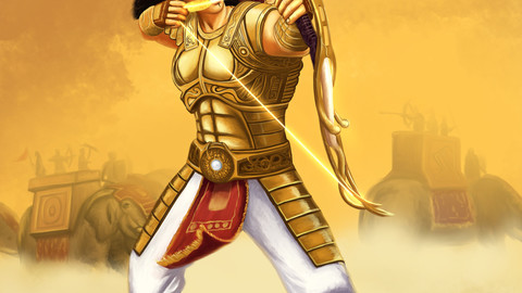 Arjuna the Great Warrior illustration