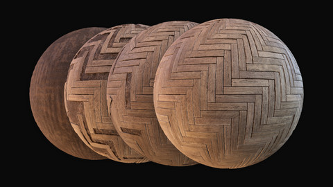 Wooden Damaged Flooring Parquet Customizable Material