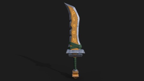 Handpainted Fantasy Sword