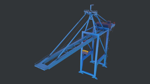 PBR Quayside Container Crane Version 1 - Blue A