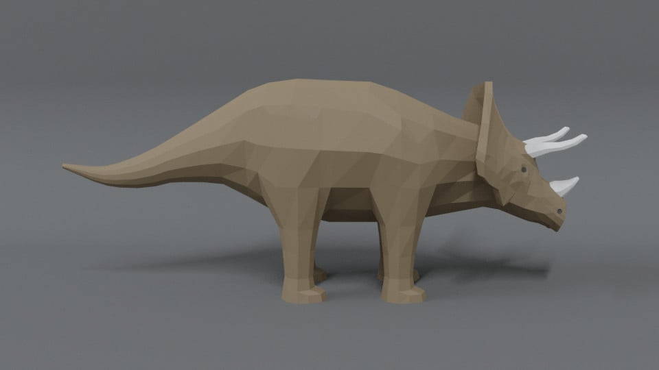 low poly dinosaur