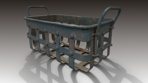 Rusted Metal Basket Scan