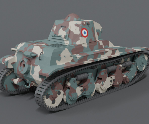 ArtStation - Low Poly Cartoon Renault R35 Tank | Resources