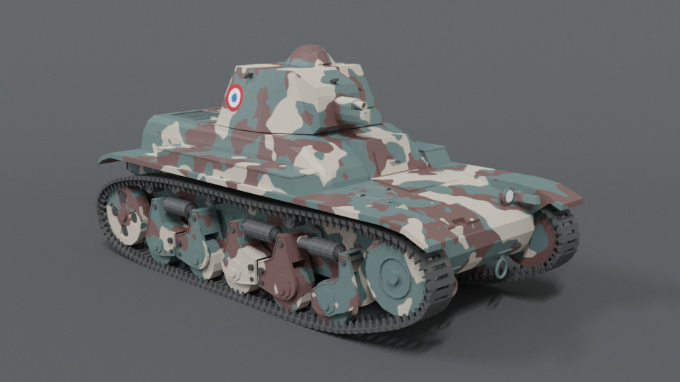 ArtStation - Low Poly Cartoon Renault R35 Tank | Resources