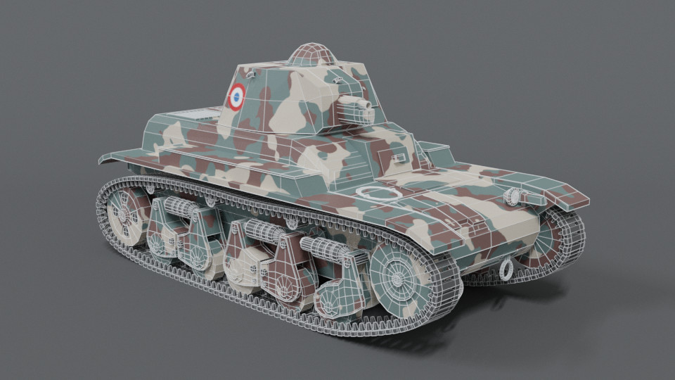 ArtStation - Low Poly Cartoon Renault R35 Tank | Resources