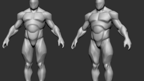 Stylized basemesh body