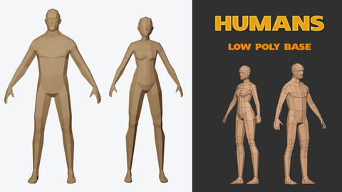 Humans base Low-poly