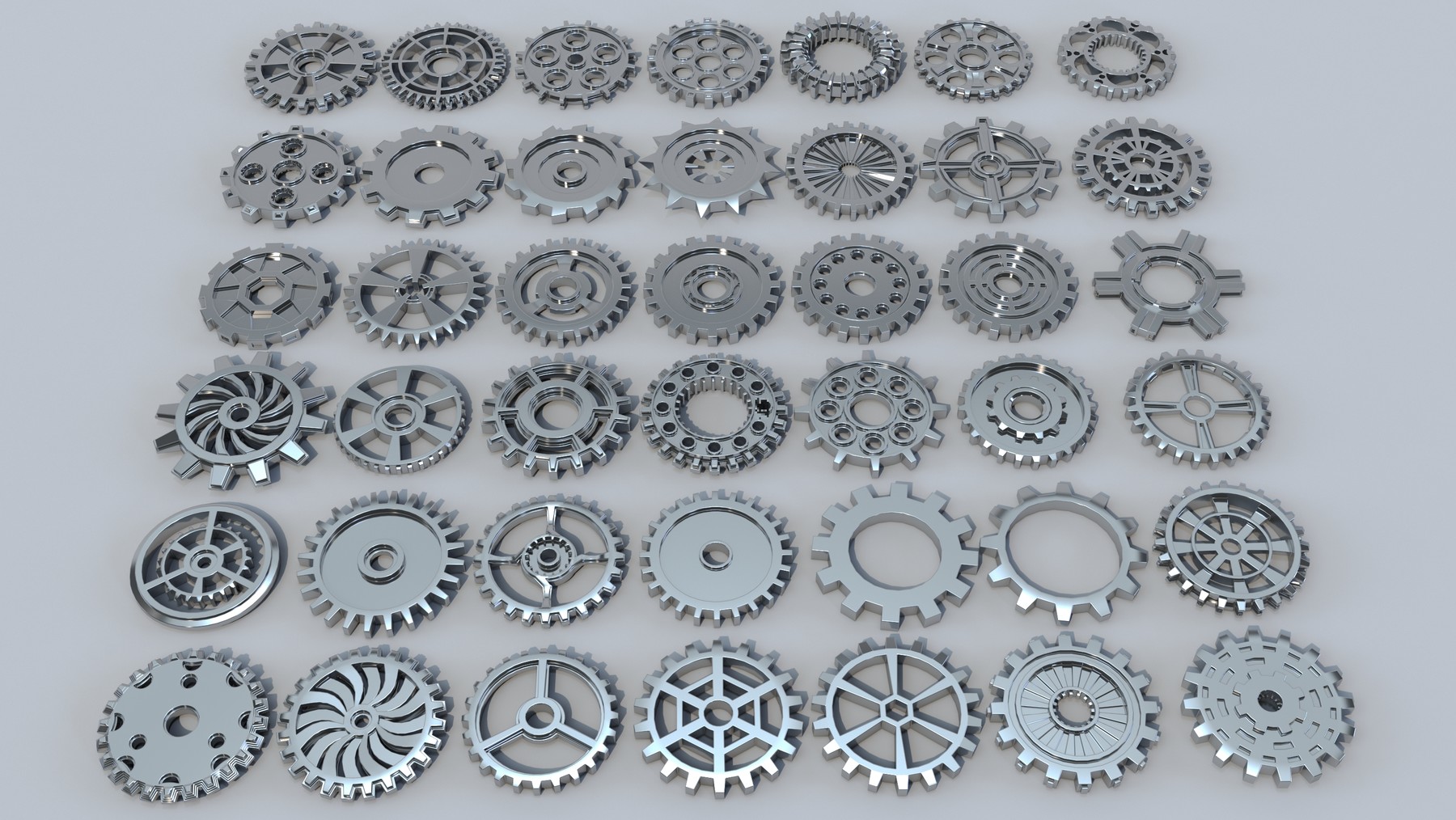 42 low poly gears - 3D model by 3d.armzep (@3d.armzep) [73c4a19]