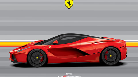 FERRARI LAFERRARI/Digital File Vector