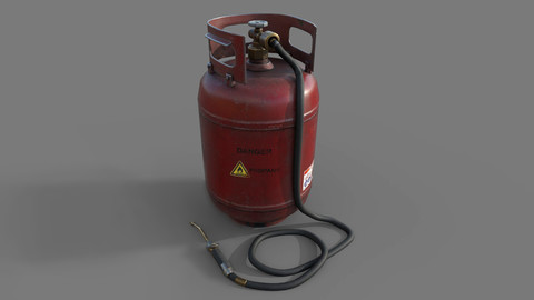 Game Asset - 3D Propane Tank PBR Game Ready