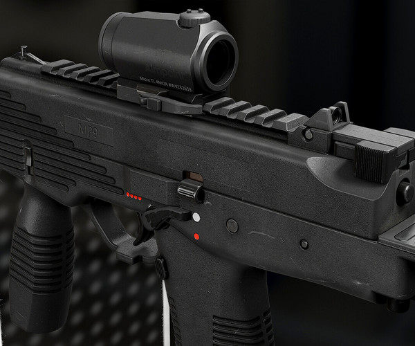 ArtStation - B&T MP9 + Aimpoint Red Dot | Game Assets