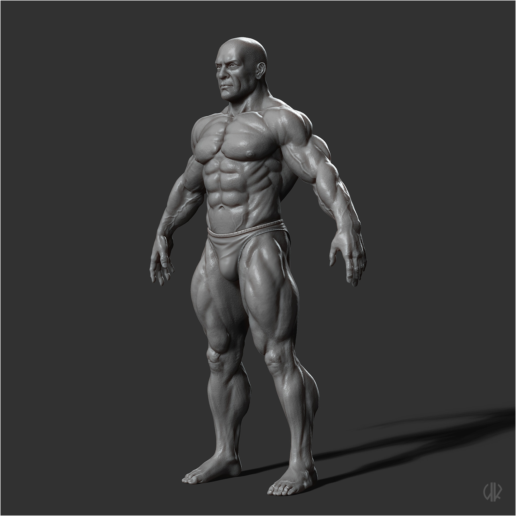 ArtStation - bodybuilder base mesh 3D model | Resources