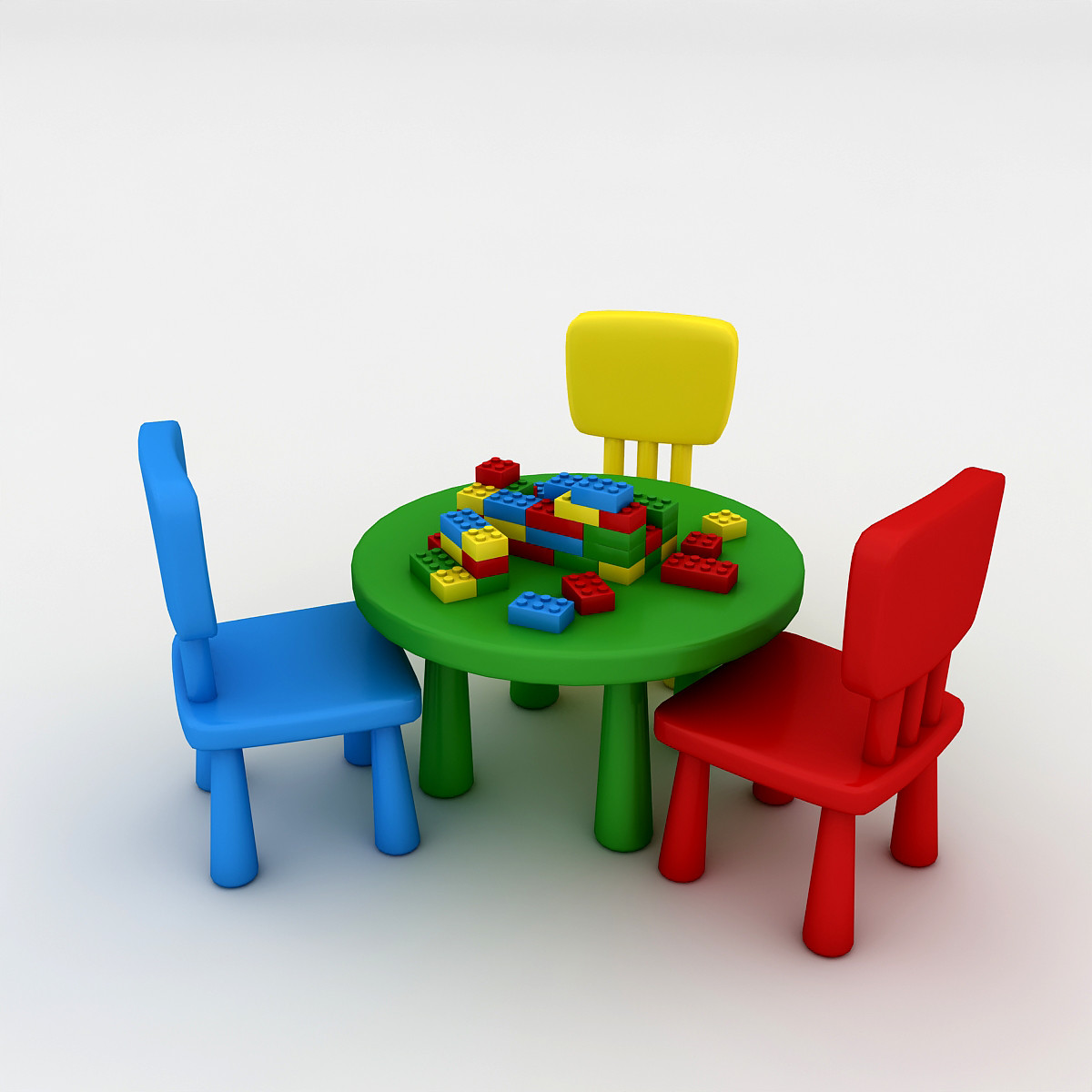 Стул стол 3. Детский стол стул 3d Max model. Kindergarten Table.