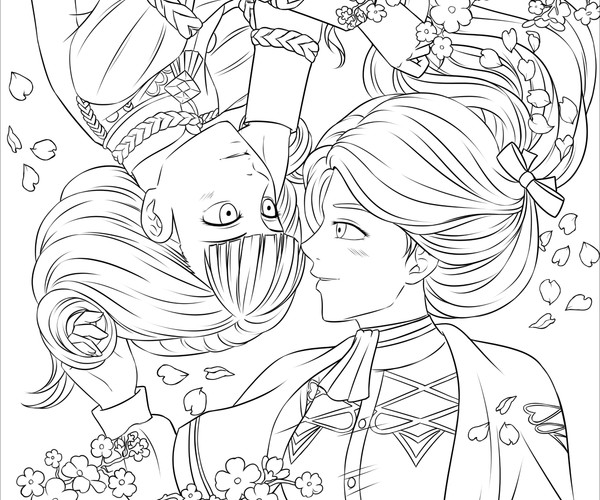 ArtStation - Flower Girls (Coloring Pages) | Books & Comics