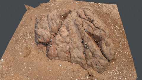 Photoscan_Beach Rock_0011_only HighPoly Mesh (16K Texture)