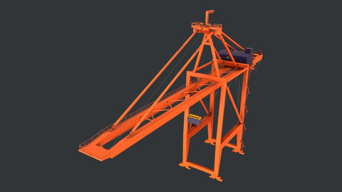 PBR Quayside Container Crane Version 1 - Orange