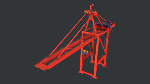 PBR Quayside Container Crane Version 1 - Red