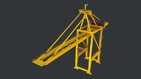 PBR Quayside Container Crane Version 1 - Yellow Light