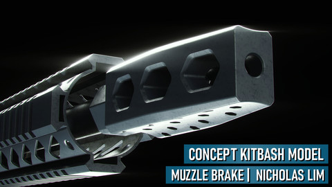 Rifle Muzzle Brake Kitbash Model (Sample)