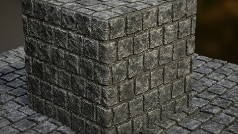 Cobblestone Pavement Substance .sbsar .sbs .png