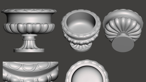 Decorative vase - 3d model for CNC - DecorativeVase003