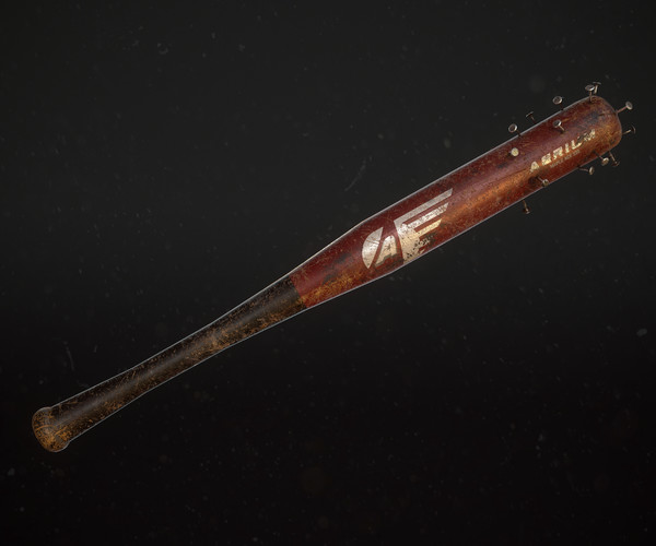 ArtStation Nails Baseball Bat Game Assets