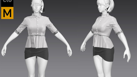 Women Working Suit/marvelous designer/business suit /female suit/skirt/blouse