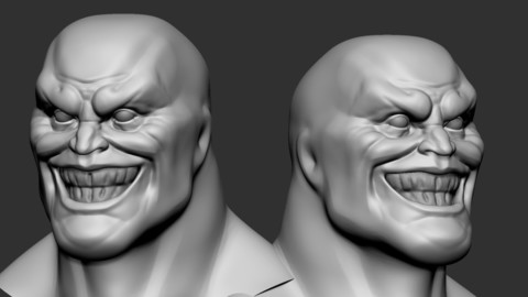 Basemesh  enemy head smile1