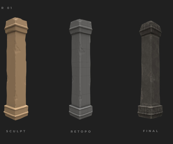 ArtStation Pillars for Games Game Assets