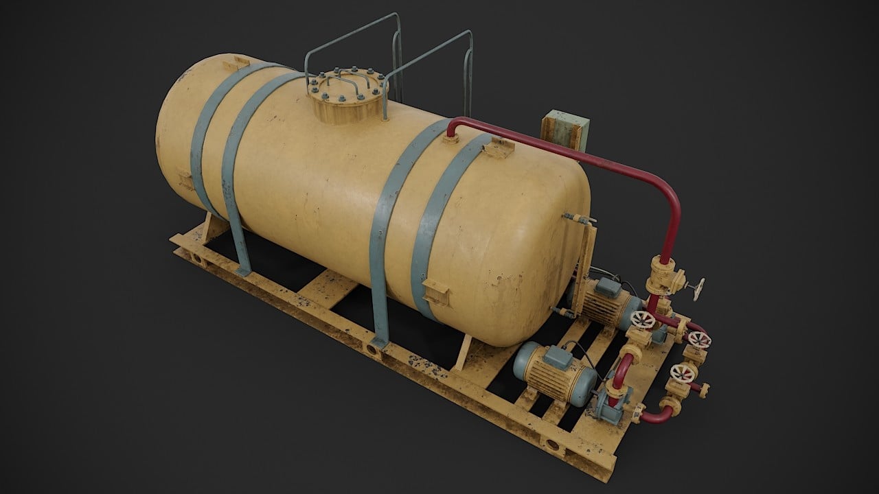 ArtStation - Oil storage with pump station | Resources