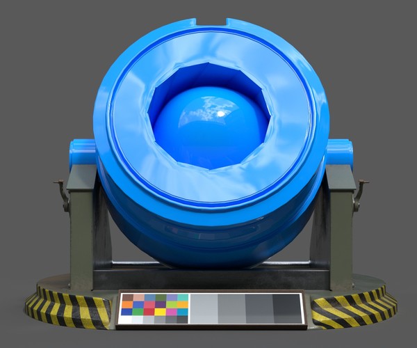 ArtStation - PBR 3D Model - Shader Ball With Color Chart For Hard ...