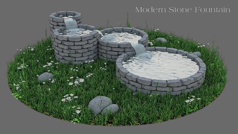 Modern Stone Fountain