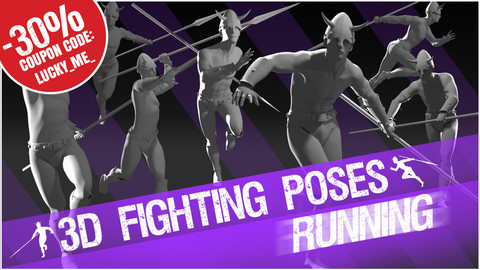 3D Fighting Poses "Running"