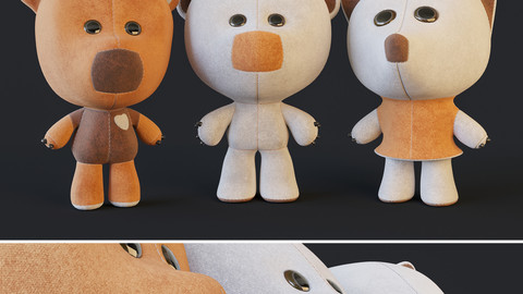 Plush Toys Wiki Mi-Mi Bears 3D model 3D model