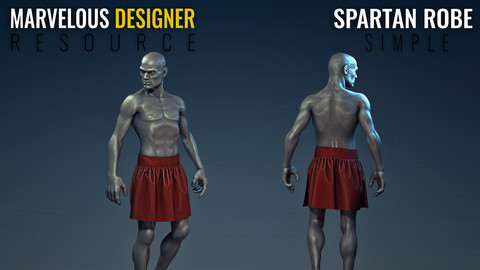 Spartan Robe - Simple - Marvelous Designer Resource