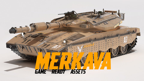 LowPoly Merkava Battle Tank