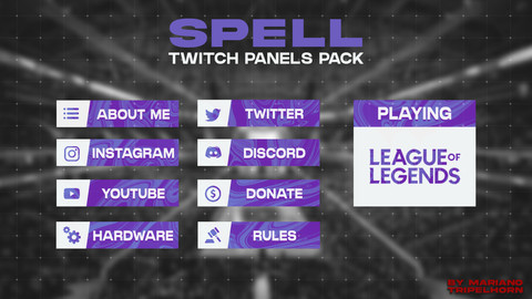 Spell - Panels Pack for Twitch