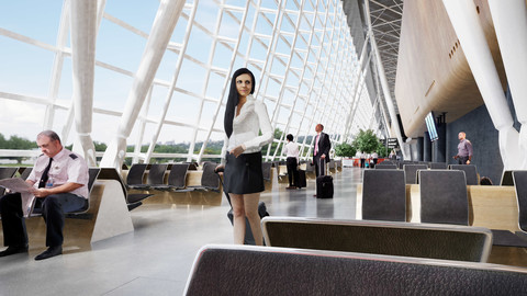 Airport terminal 3 in UE4 (Unreal engine 4.25 Ray tracing) + Add v1.4 update to UE5 LUMEN GI