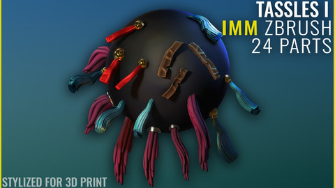 Tassels IMM - Zbrush 2020 - Stylized for 3D Print