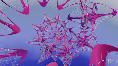 Mechanical Netting in a Purple Sky