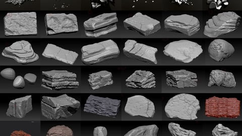 Rocks for render ( 30 models bundle and a little bit more (8K maps))