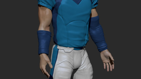 football NFL Uniform with UV, Textures,