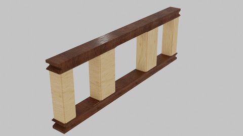Simple wooden handrail